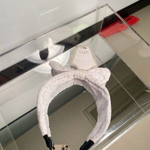 Lux Elegant White Bow Headband